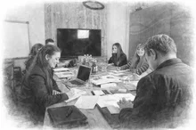 Erfolgreiches Marketing und Werbung im Teamarbeit.