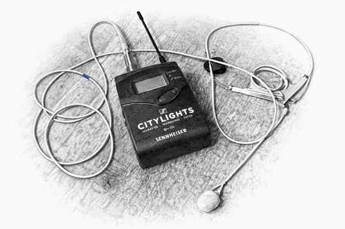 Funkstrecken von Rode und Sennheiser, Mikrofone von Sennheiser und DPA.